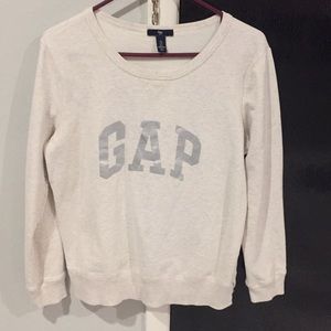 Gap oatmeal colored sweater with small stain